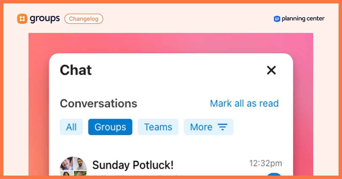 Filters Discussion Topics Updated: Chat conversation filters on web toolbar - Planning Center ...